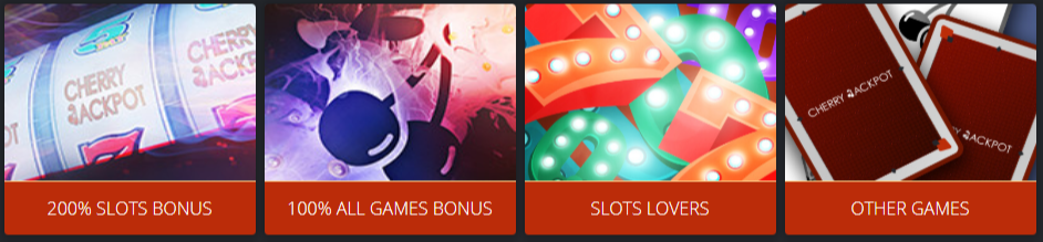 Big welcome bonus and many other offers at Cherry Jackpot Casino
